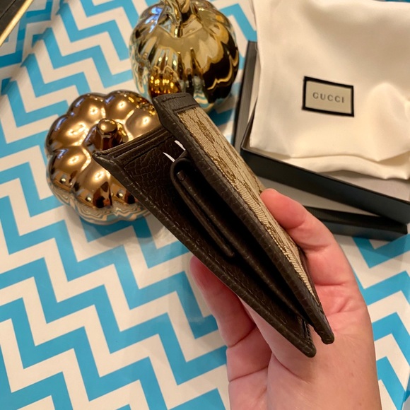 Brand New Gucci Canvas Leather Guccissima Wallet - Picture 7 of 13